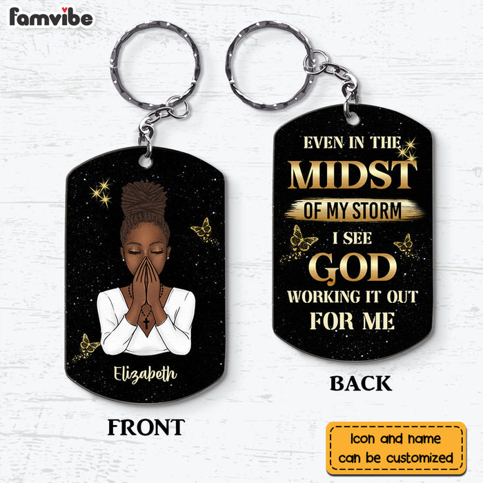 Personalized In The Midst Of My Storm Aluminum Keychain 23098 1