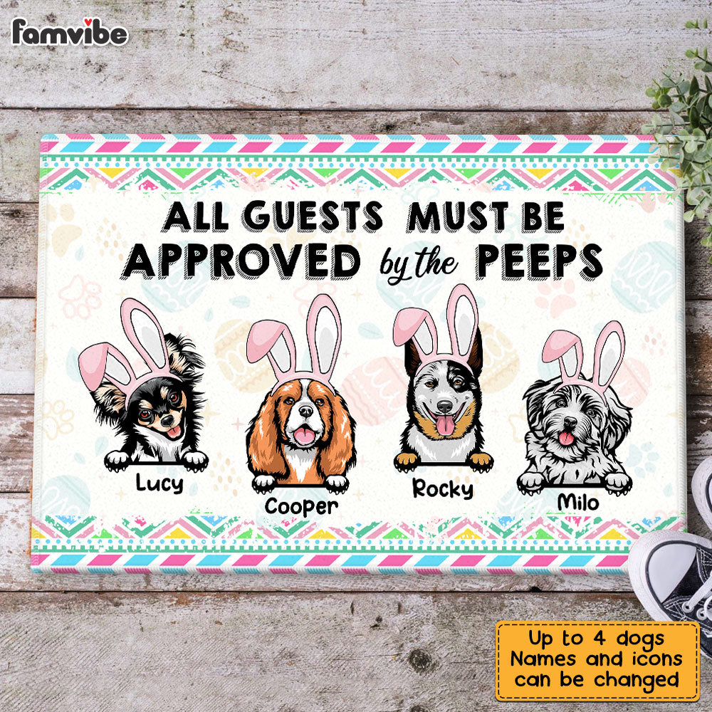 Personalized All Guests Must Be Approved By The Peeps Doormat 23099 Primary Mockup