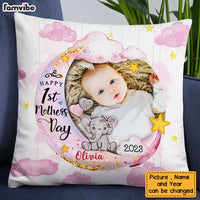 Personalized Baby's First Mother's Day Elephant Pillow 23102 thumb 1