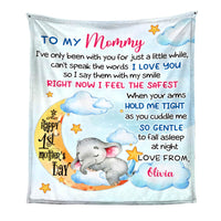 Personalized Baby's First Mother's Day Elephant To My Mommy Blanket 23107 thumb 1