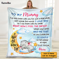 Personalized Baby's First Mother's Day Elephant To My Mommy Blanket 23107 thumb 1