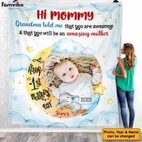 Personalized Baby's First Mother's Day Elephant Mommy You Are Awesome Blanket 23108 thumb 1