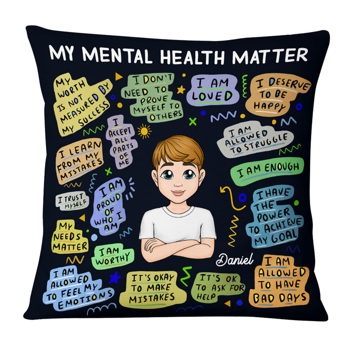 Personalized Gift For Grandson Metal Heath Matter Pillow 23109 1