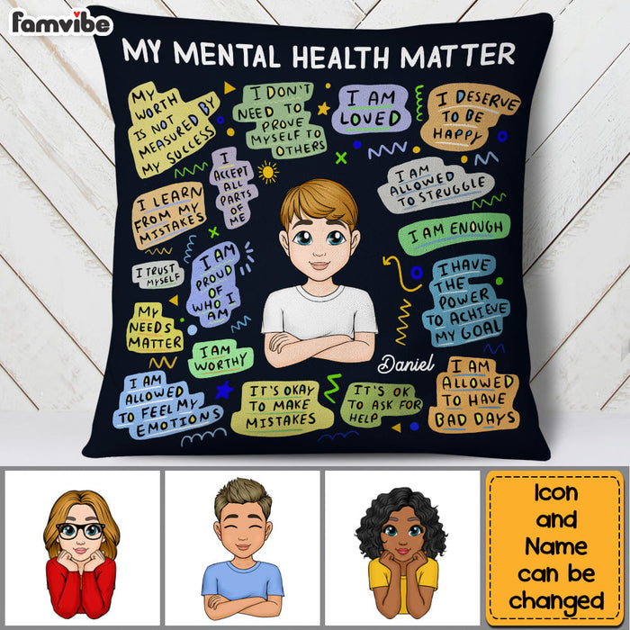 Personalized Gift For Grandson Metal Heath Matter Pillow 23109 1