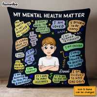 Personalized Gift For Grandson Metal Heath Matter Pillow 23109 thumb 1