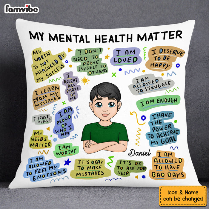 Personalized Gift For Grandson Metal Heath Matter Pillow 23109 1