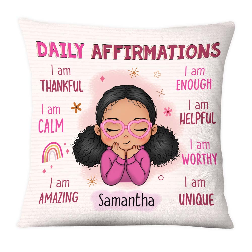 Personalized Daily Affirmation Gift For Granddaughter Pillow 23110