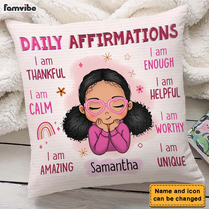 Personalized Daily Affirmation Gift For Granddaughter Pillow 23110 1