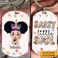 Personalized Gifts for Grandkids Sassy Little Soul Aluminum Keychain 23115 thumb 1