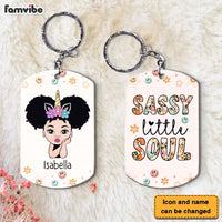 Personalized Gifts for Grandkids Sassy Little Soul Aluminum Keychain 23115 thumb 1