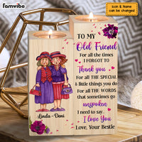 Personalized Gift For Friends Thank You For All Wood Candle Holder 23116 thumb 1