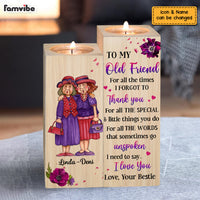 Personalized Gift For Friends Thank You For All Wood Candle Holder 23116 thumb 1