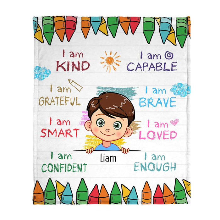 Personalized Gift For Grandson I Am Kind Blanket 22783 1