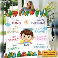 Personalized Gift For Grandson I Am Kind Blanket 22783 thumb 1