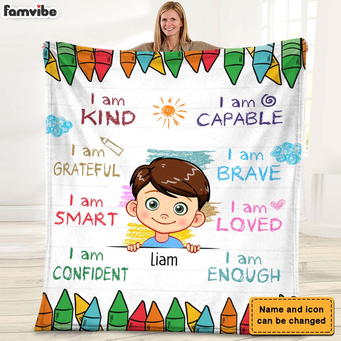 Personalized Gift For Grandson I Am Kind Blanket 22783 1