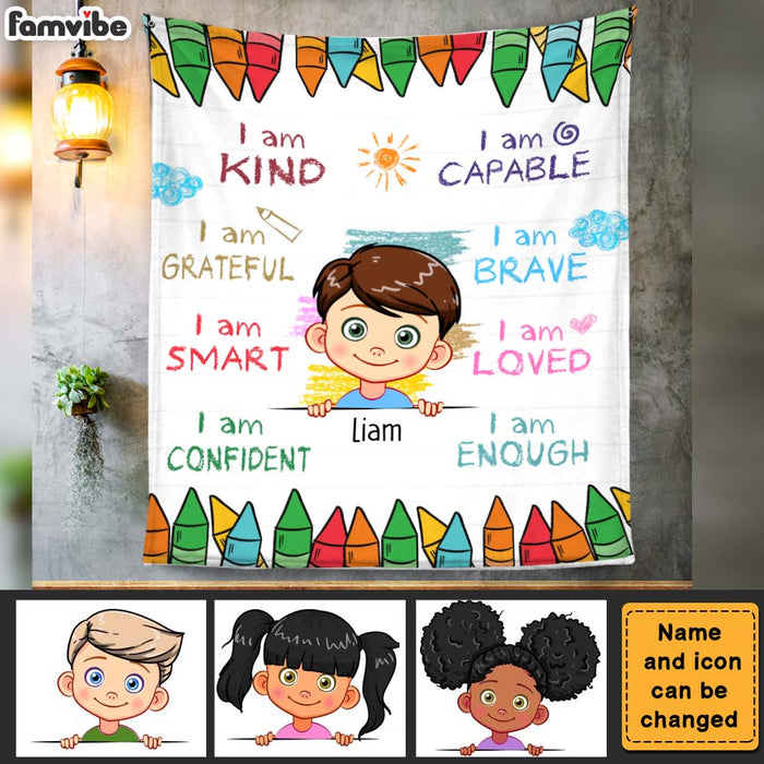 Personalized Gift For Grandson I Am Kind Blanket 22783 1