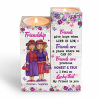 Personalized Friendship Gift My Friend Is You Wood Candle Holder 23148 thumb 1