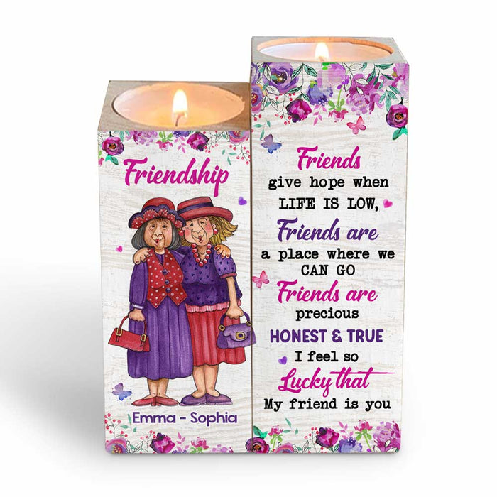 Wooden Candle Holder, Friendship Gifts for Women Friends to My