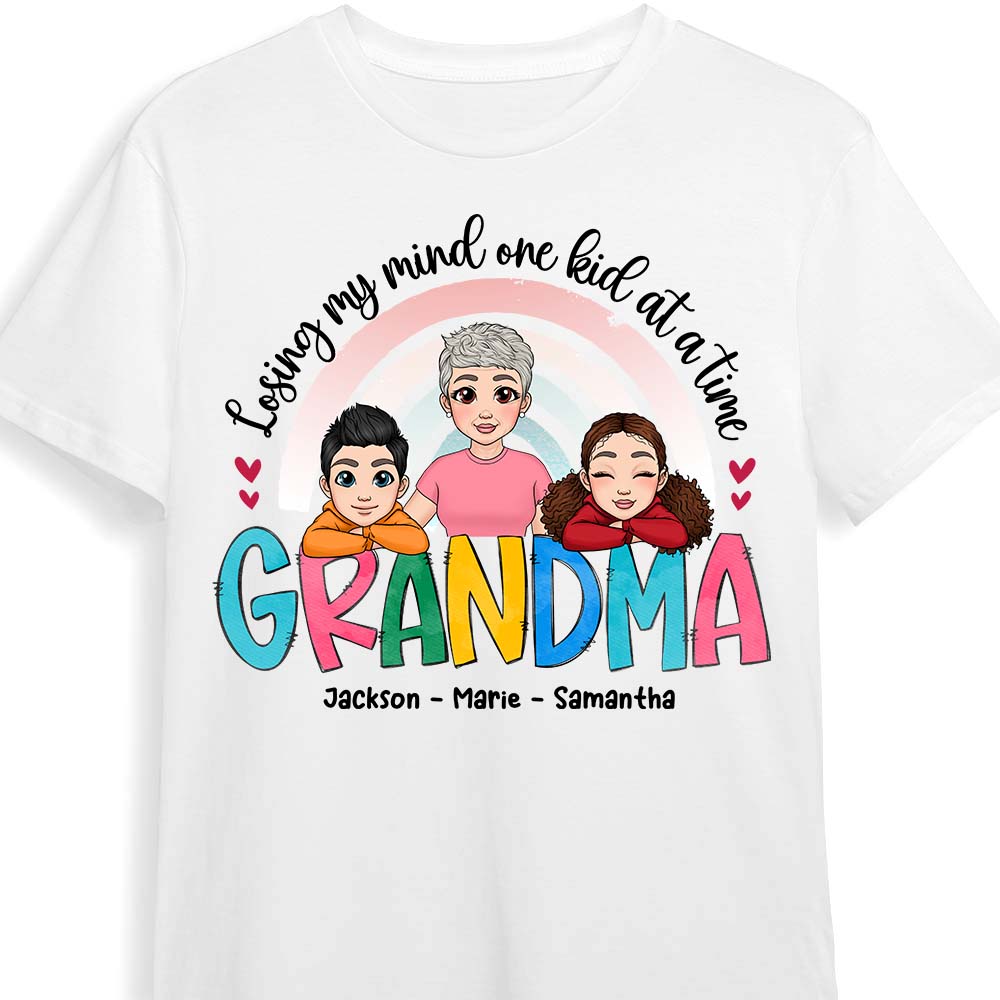 Personalized Grandma Losing My Mibd One Kid At A Time Shirt 23151 Primary Mockup