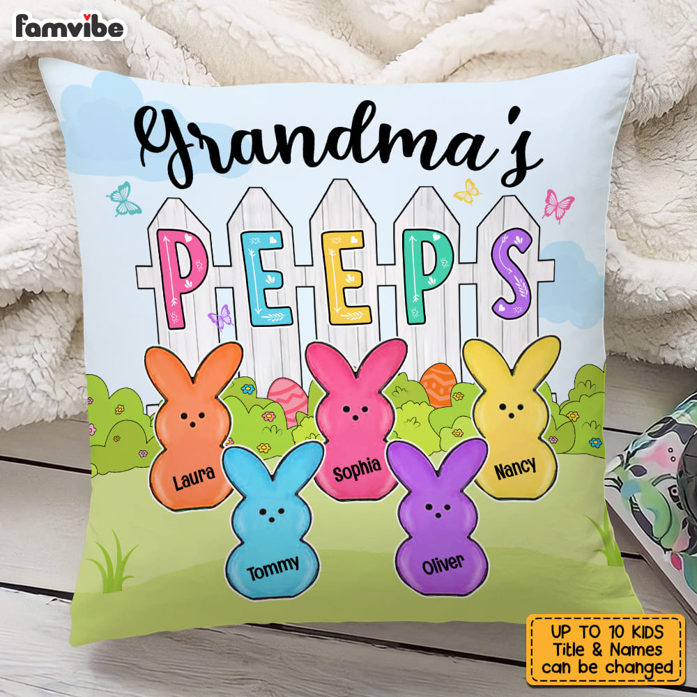 Personalized Grandma Peeps Easter Pillow 22883 Primary Mockup