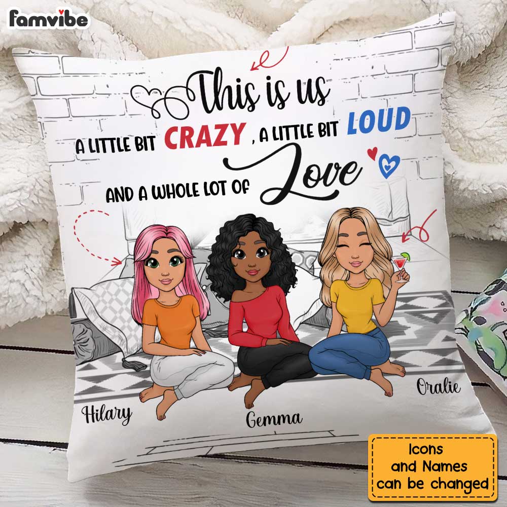 Personalized Gift Friends Forever Pillow 23156 Primary Mockup