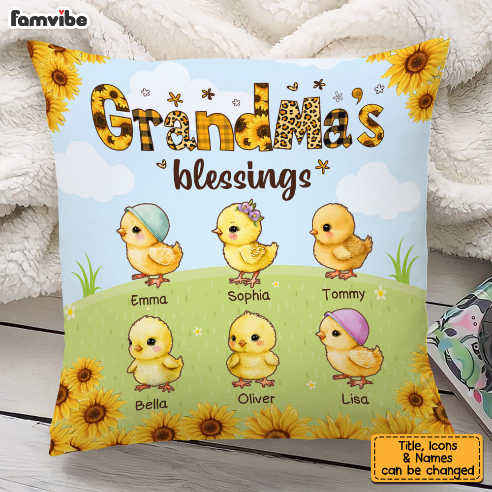 Personalized Easter Gift Nana's Blessing Pillow 23165 Primary Mockup