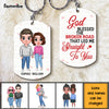 Personalized Gift for Couple God Blessed The Broken Road Aluminum Keychain 23167 1