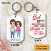 Personalized Gift for Couple God Blessed The Broken Road Aluminum Keychain 23167 1