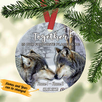 Personalized Wolf Couple  Ornament SB162 65O58 thumb 1