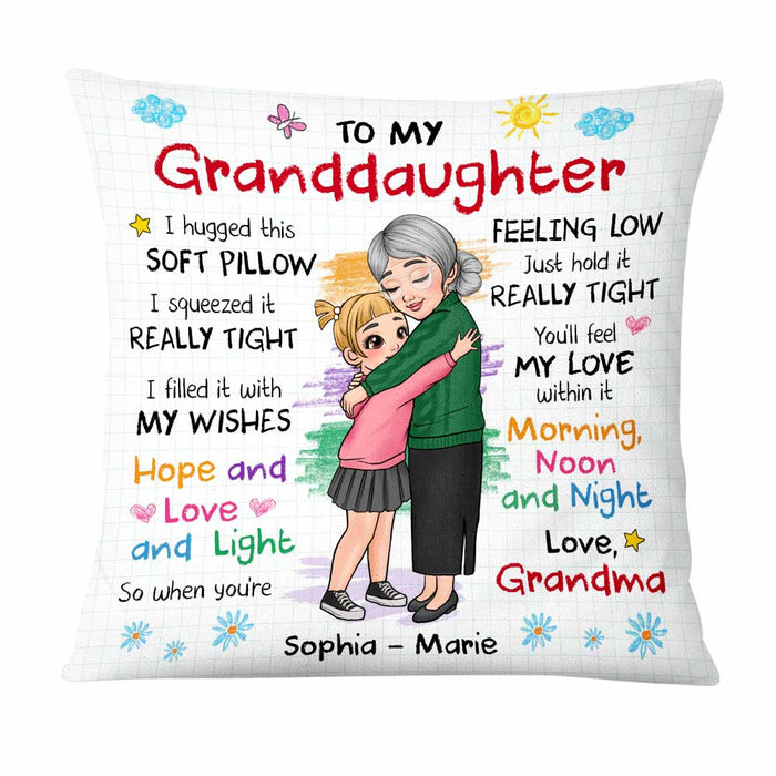 Hug This Pillow Gift: Personalized Present for Granddaughter from Grandma 1