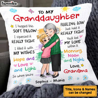Hug This Pillow Gift: Personalized Present for Granddaughter from Grandma thumb 1