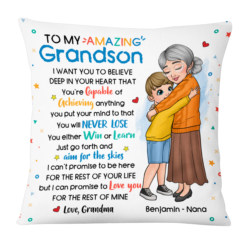 Personalized Gift For Grandson You Are Capable Pillow 23172 Primary Mockup