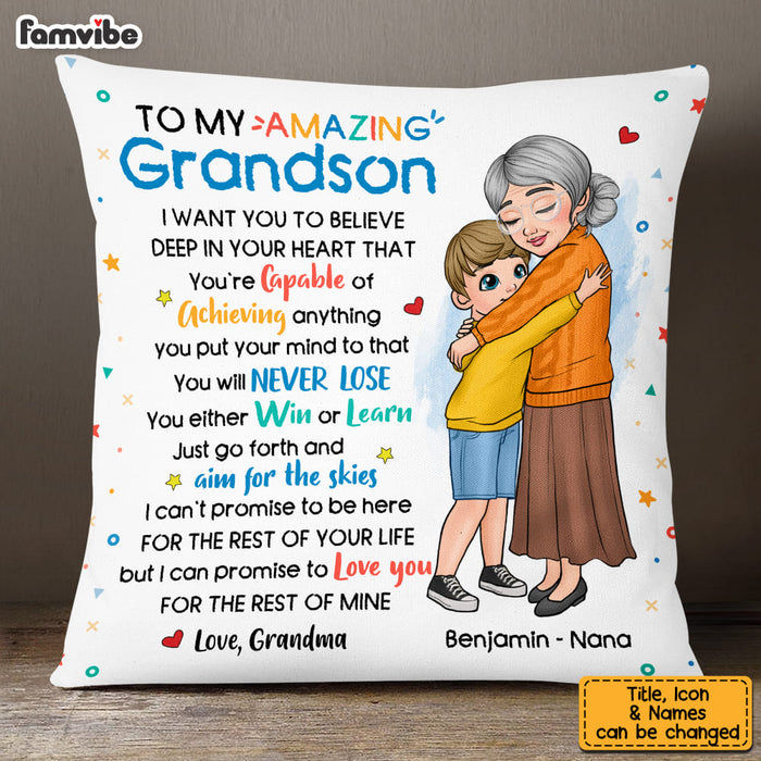 Personalized Gift For Grandson You Are Capable Pillow 23172 1
