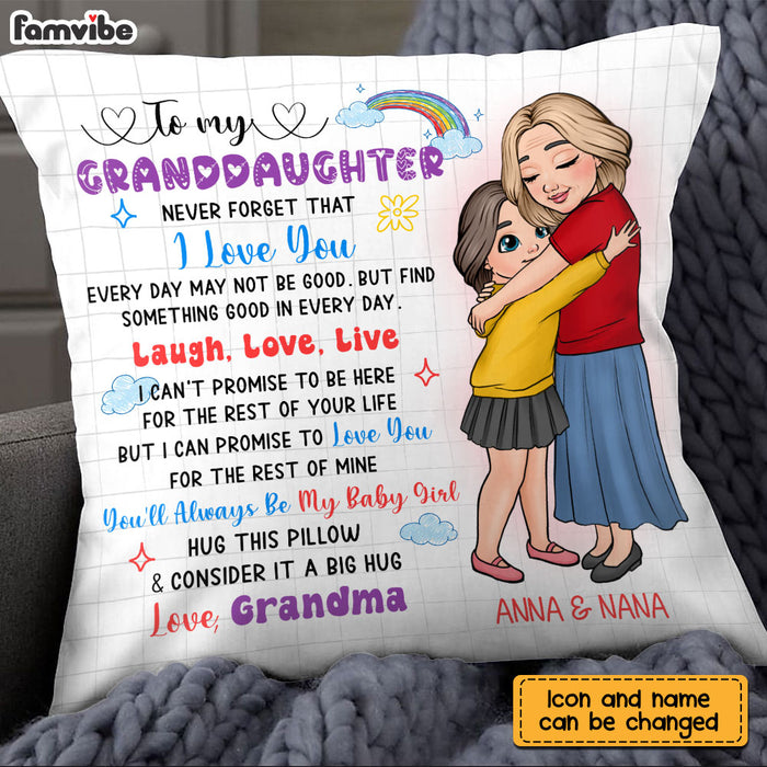 Personalized 'Live Love Laugh' Pillow - Gift for Granddaughter & Daughter 1