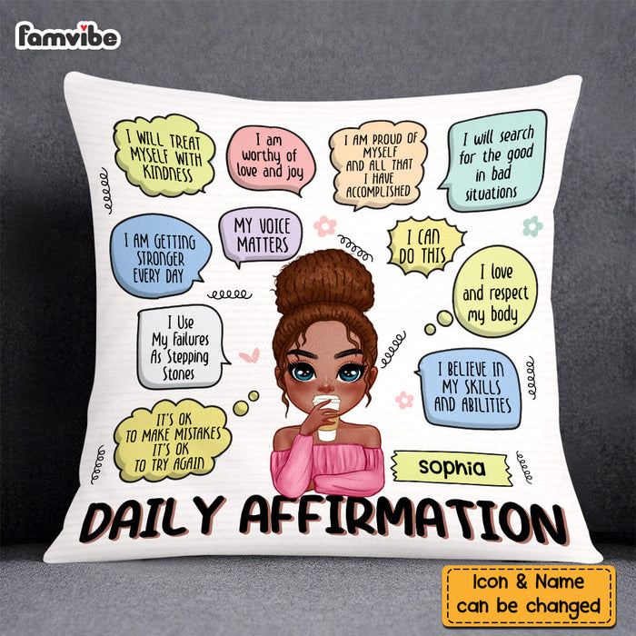 Personalized Gift For Daughter Daily Affirmations Pillow 23175 1