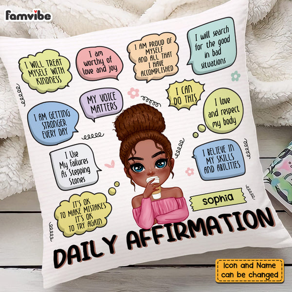 Gift for Son Daughter Daily Affirmations Pillow - newsvips