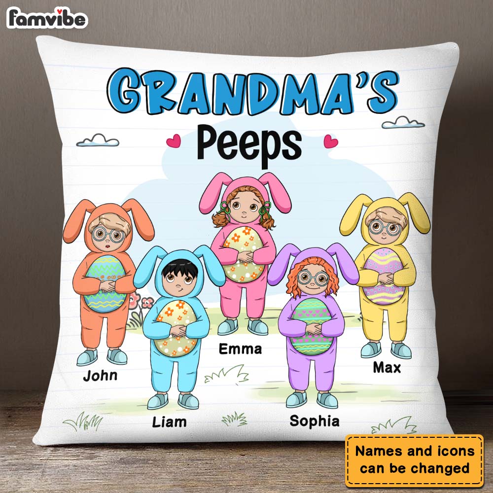 Personalized Easter Gift for Grandma Pillow 23187 Primary Mockup