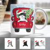 Personalized Cat Red Truck Christmas 2022 Mug OB202 81O34 1