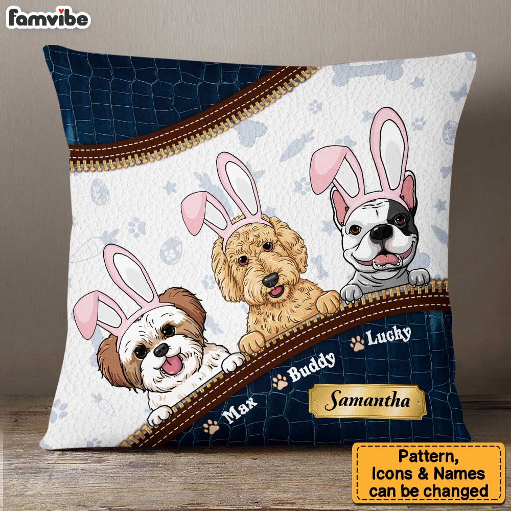 Personalized Easter Gift for Dog Mom, Dog Dad Pillow 23200 Primary Mockup