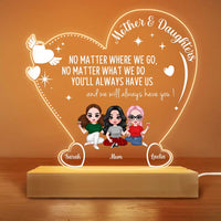 Personalized Gift Mother And Daughter Plaque LED Lamp Night Light 23204 thumb 1