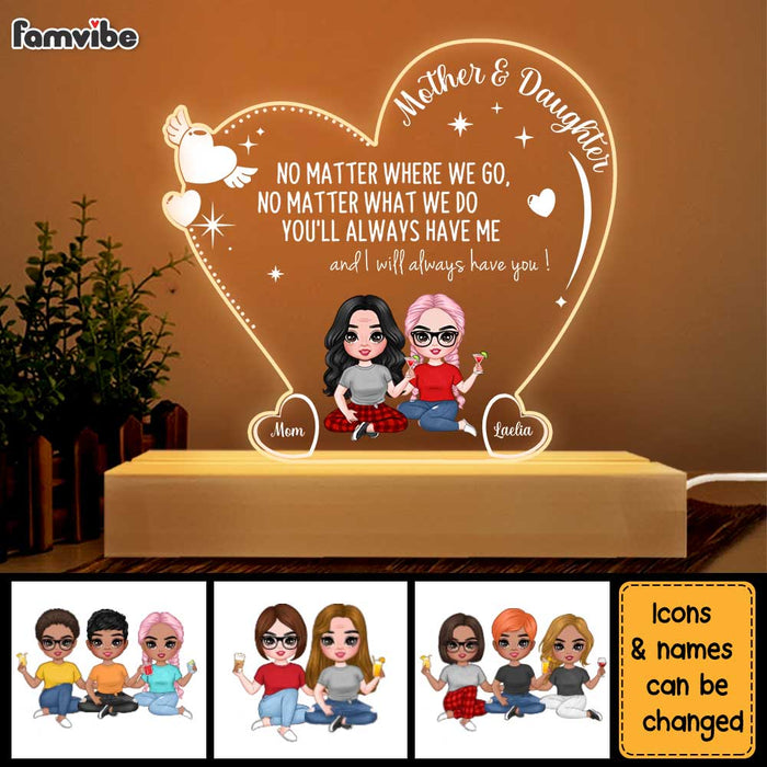 Personalized Gift Mother And Daughter Plaque LED Lamp Night Light 23204 1
