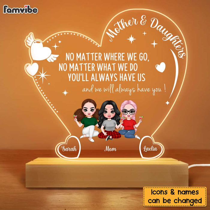 Personalized Gift Mother And Daughter Plaque LED Lamp Night Light 23204 1