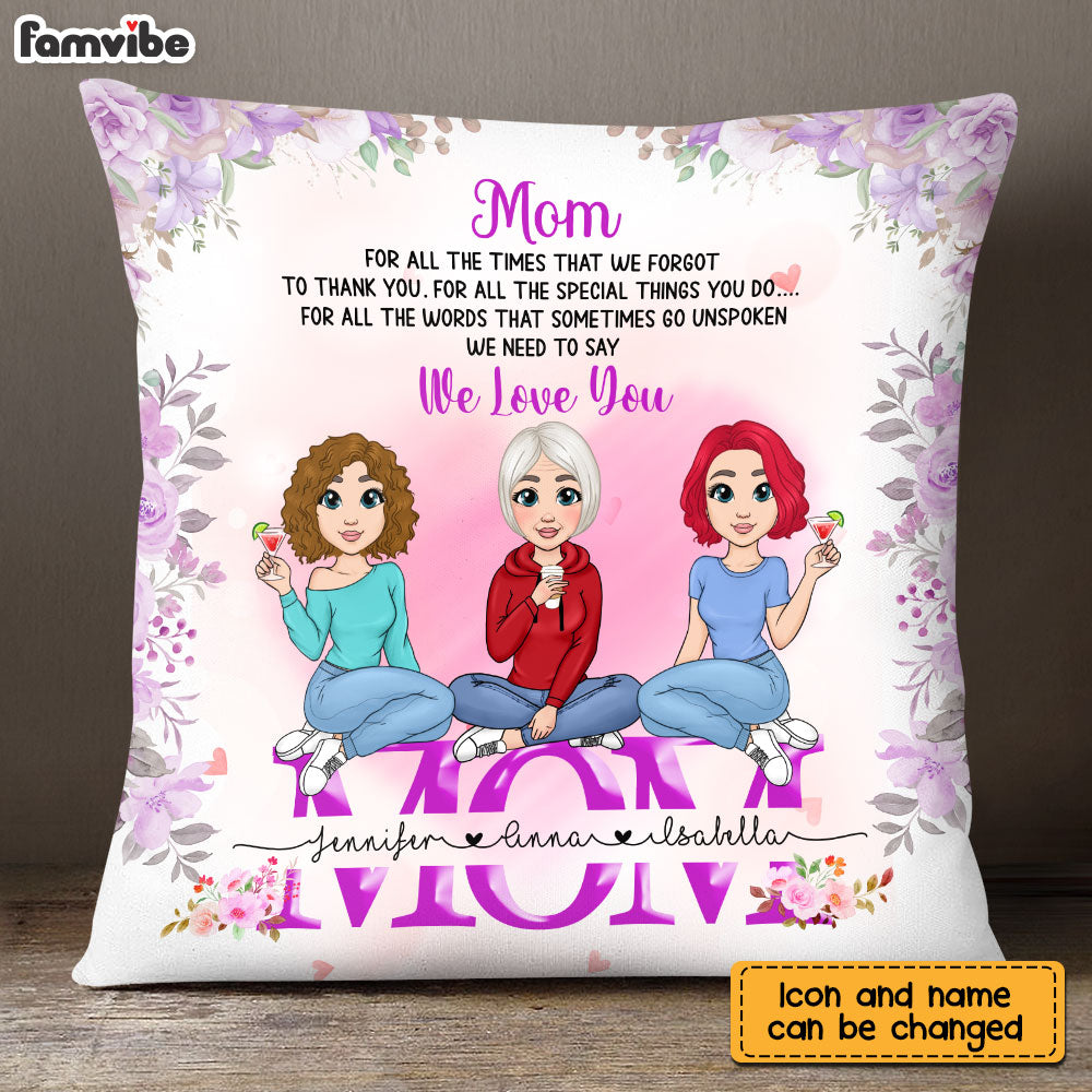 Personalized Gift For Mom Daughter Pillow 23213 Primary Mockup
