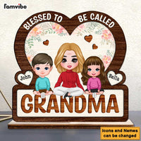 Personalized Blessed To Be Called Grandma Wood Plaque 23214 thumb 1