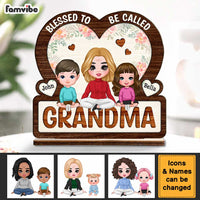 Personalized Blessed To Be Called Grandma Wood Plaque 23214 thumb 1