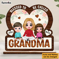 Personalized Blessed To Be Called Grandma Wood Plaque 23214 thumb 1