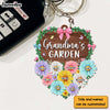 Personalized Grandma's Garden Flower Wood Keychain 23217 1