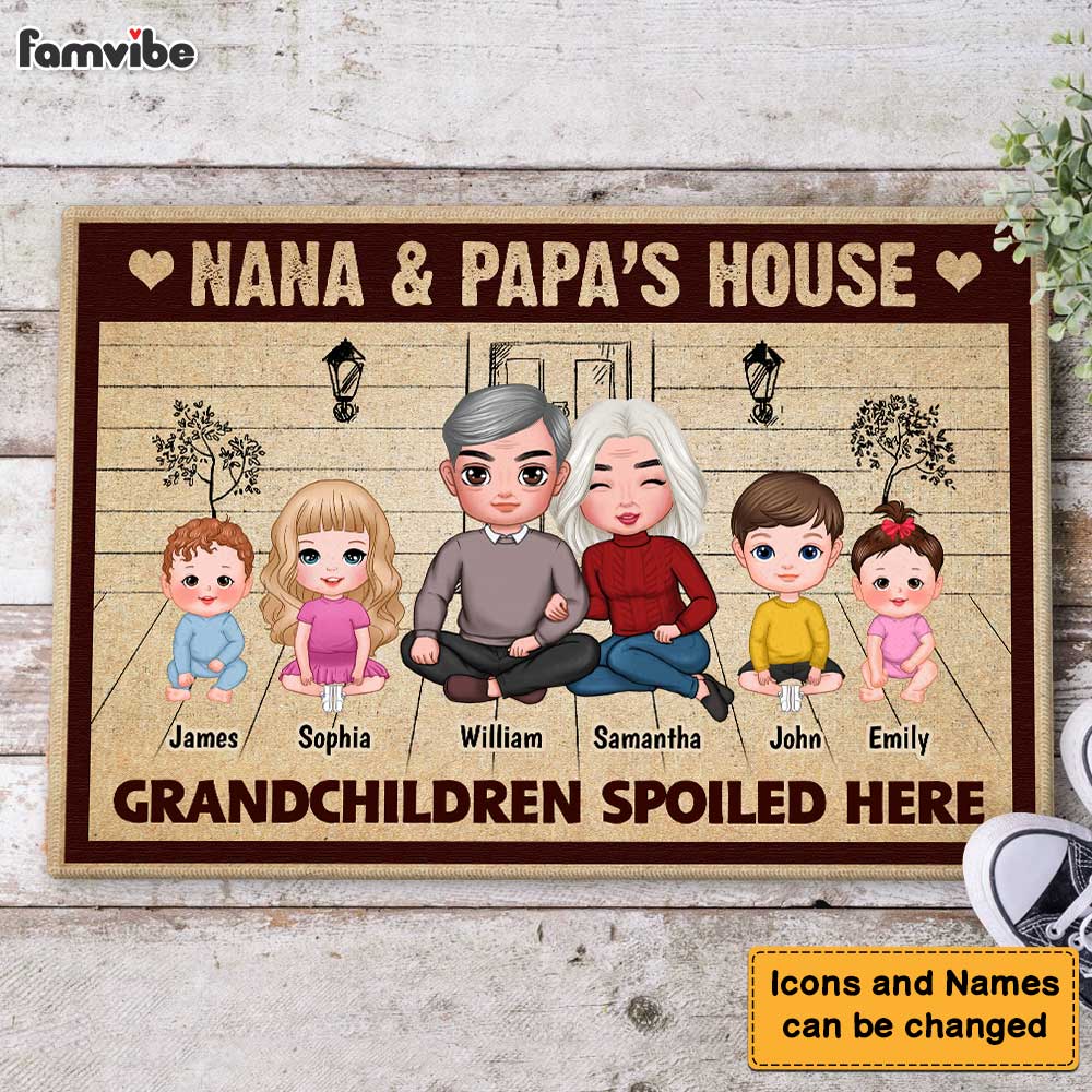 Personalized Nana & Papa’s House Doormat 23219 Primary Mockup