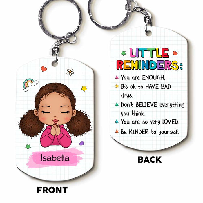 Personalized Mental Health Gift For Granddaughter Little Reminders Aluminum Keychain 23220 1