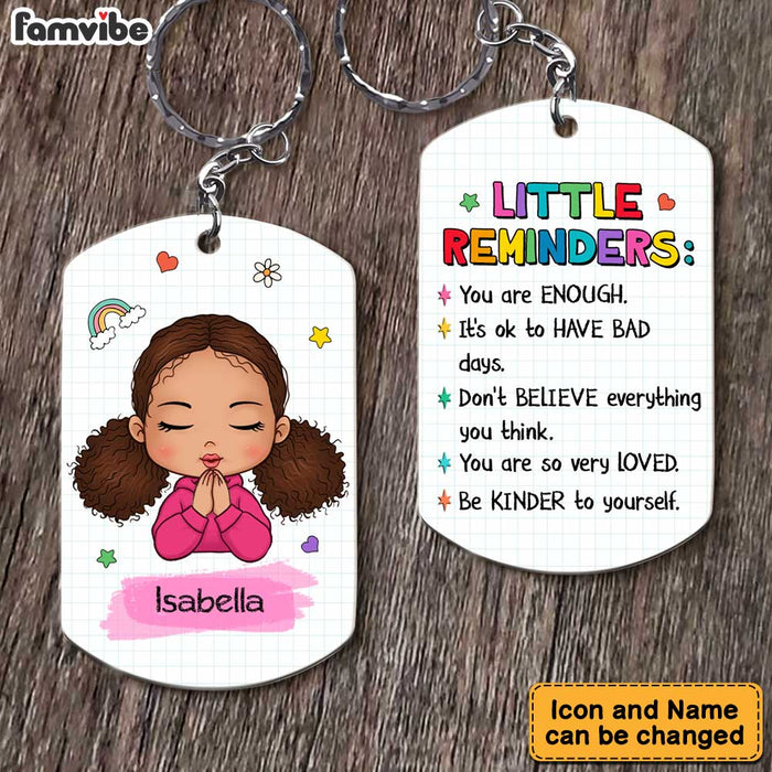 Personalized Mental Health Gift For Granddaughter Little Reminders Aluminum Keychain 23220 1